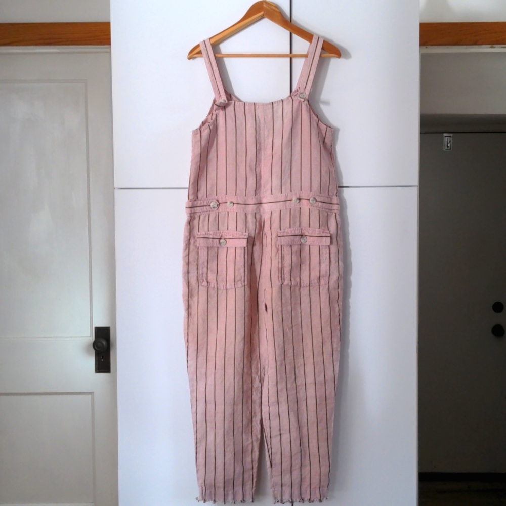 NWT Rag & Bone Nina Pink Striped Jumpsuit 8